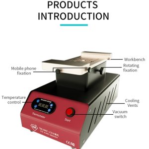 Rotatable Platform Glue Remove Holder Plate & LCD Separator Heater Machine Dual Pump #TBK-988Z