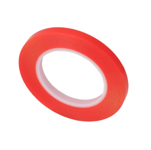Red Double Sided Adhesive Tape 25M x [1-12mm]