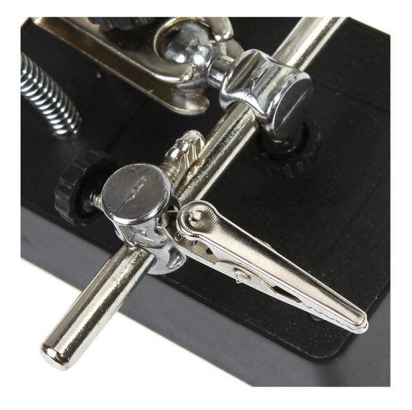 LED Light Magnifier Helping Hand Auxiliary Clamp Alligator Clip Stand #MG16129-C