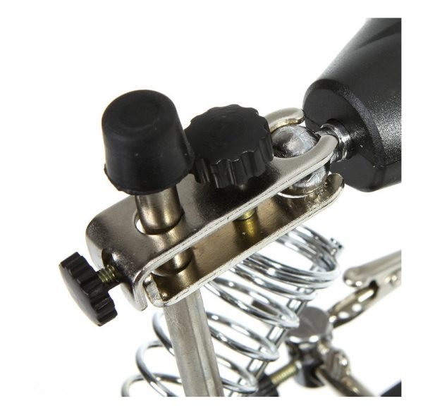LED Light Magnifier Helping Hand Auxiliary Clamp Alligator Clip Stand #MG16129-C