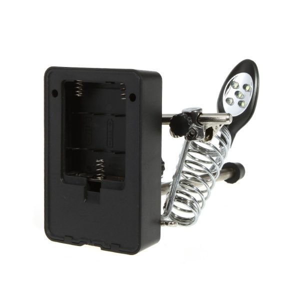 LED Light Magnifier Helping Hand Auxiliary Clamp Alligator Clip Stand #MG16129-C