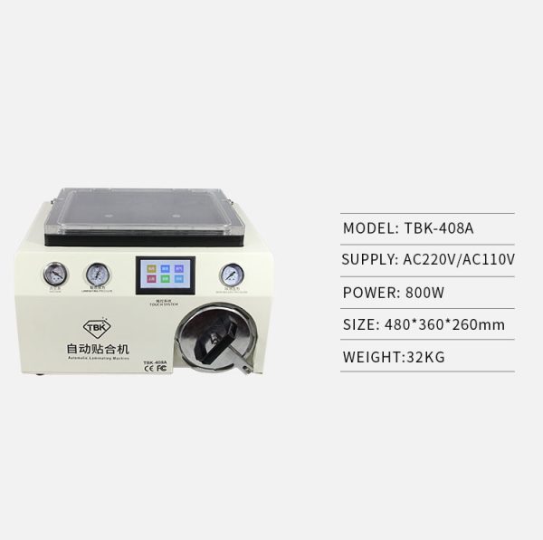 Newest LCD Vacuum Laminating Machine with Transparent Cover and Autoclave Bubble Remover #TBK-408A