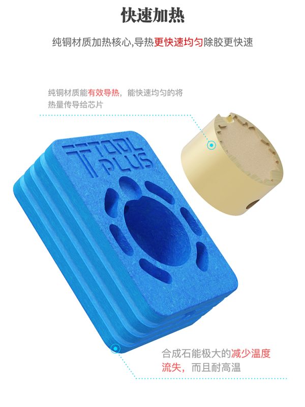 QIANLI Bat-LP550 MINI Heating Fixed Derubber Table For iPhone A8 A9 A10 A11 CPU NAND HDD IC Positioning fixture for degumming