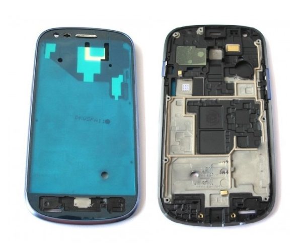 LCD Front Housing Frame Bezel Plate Middle Frame For Samsung Galaxy S3 Mini i8190/i8200 – Silver/Blue/Black