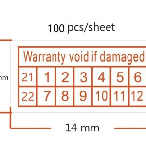 20 sheets - Warranty Void If Damaged 6.5x14mm Protection shredded paper Security Label Sticker Seal (about 2000pcs) - Image 4