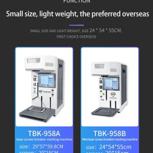 Built-in Computer Laser Ingraving Printing & Back Glass Housing Separator laser marking machine # TBK 958A 958B - Image 14